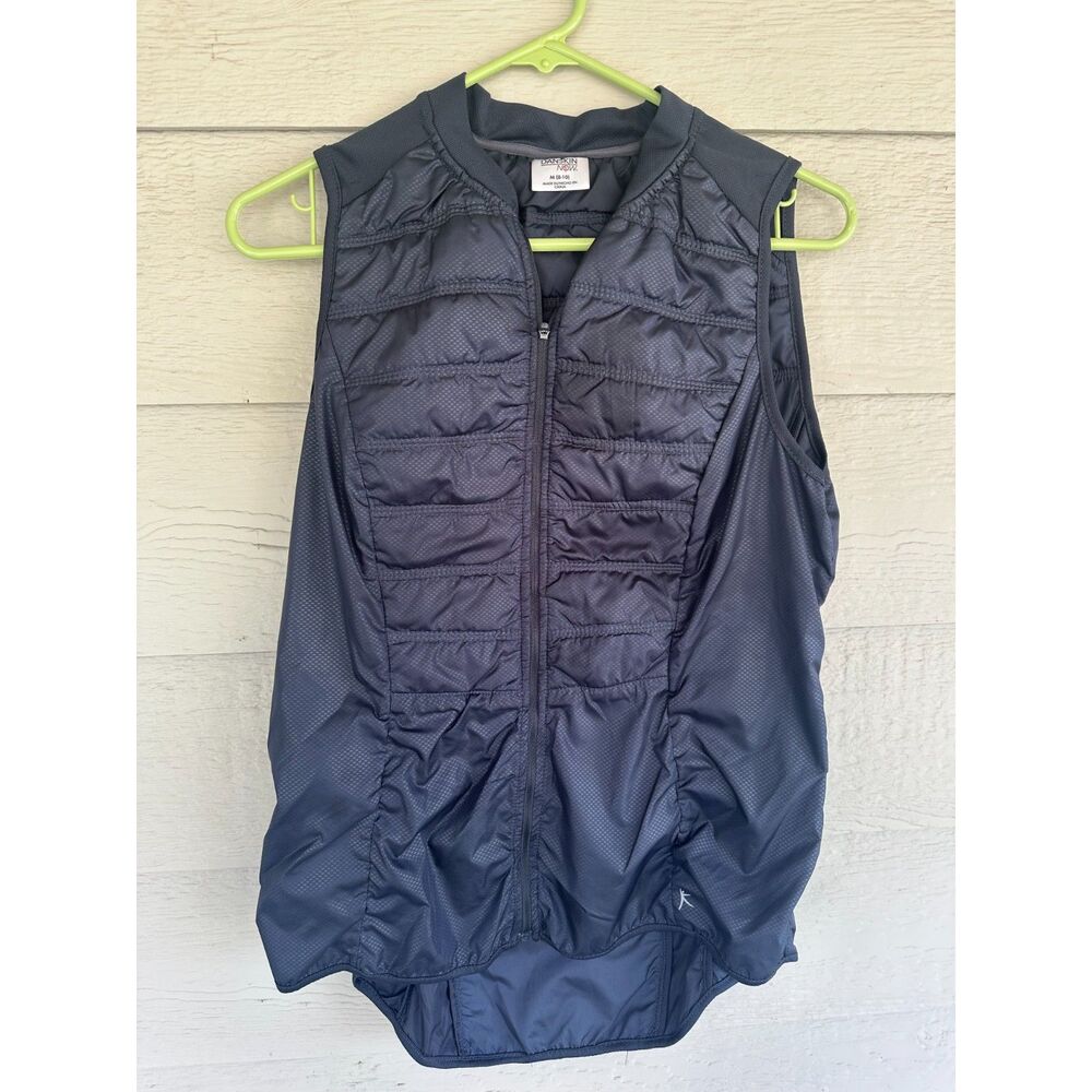 Danskin Now Black Quilted Cycling Running Puffer Vest Size M 8-10